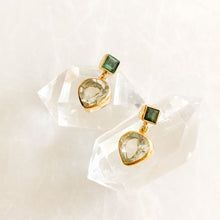 Load image into Gallery viewer, Secret Kiss Tourmaline &amp; Green Amethyst Earrings I Limited Edition
