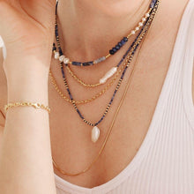 Load image into Gallery viewer, Seraphina Sodalite &amp; Blue Aventurine &amp; Pearl Necklace
