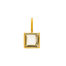 Load image into Gallery viewer, Square Green Amethyst Charm
