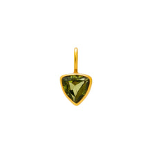 Load image into Gallery viewer, Triangle Peridot Charm
