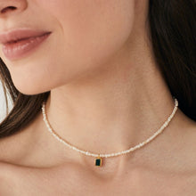Load image into Gallery viewer, Una Single Emerald Charm Necklace

