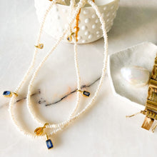 Load image into Gallery viewer, Vivi Kyanite Charm and Pearl Necklace
