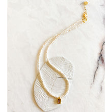 Load image into Gallery viewer, Una Rectangular Amethyst Charm and Pearl Necklace
