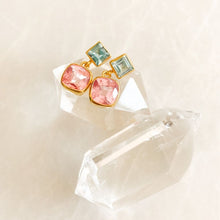 Load image into Gallery viewer, Blue Moon Topaz &amp; Morganite Earrings I Limited Edition

