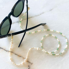 Load image into Gallery viewer, Iris Natural Pearl Coral &amp; Aventurine Eyeglass Chain
