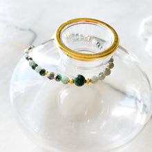 Load image into Gallery viewer, Jiera Emerald Silver Bracelet
