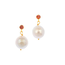 Load image into Gallery viewer, Just Like Magic Tourmaline Baroque Pearl Earrings

