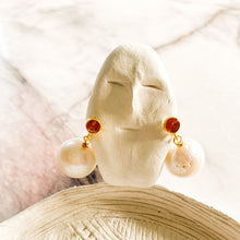 Load image into Gallery viewer, Just Like Magic Tourmaline Baroque Pearl Earrings

