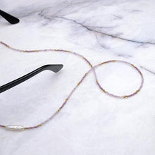 Load image into Gallery viewer, Lina Natural Pearl Amethyst Eyeglass Chain
