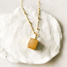 Load image into Gallery viewer, Square Yellow Quartz Charm
