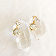 Load image into Gallery viewer, Universelle Topaz &amp; Green Amethyst Earrings I Limited Edition

